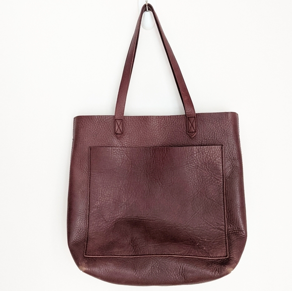 Madewell Medium Transport Leather Tote Cabernet - Picture 4 of 9